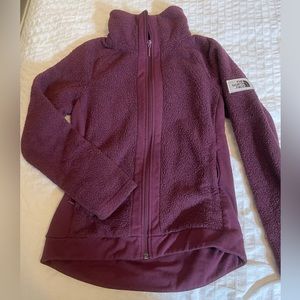 The North Face Purple Fuzzy Zip Up